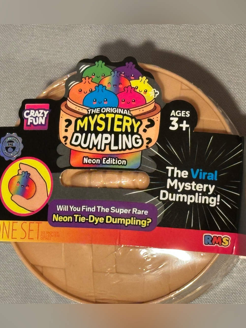 Brand NEW RMS Crazy Fun Mystery Dumpling Bao Bun Squishy – NEON Edition NIB
